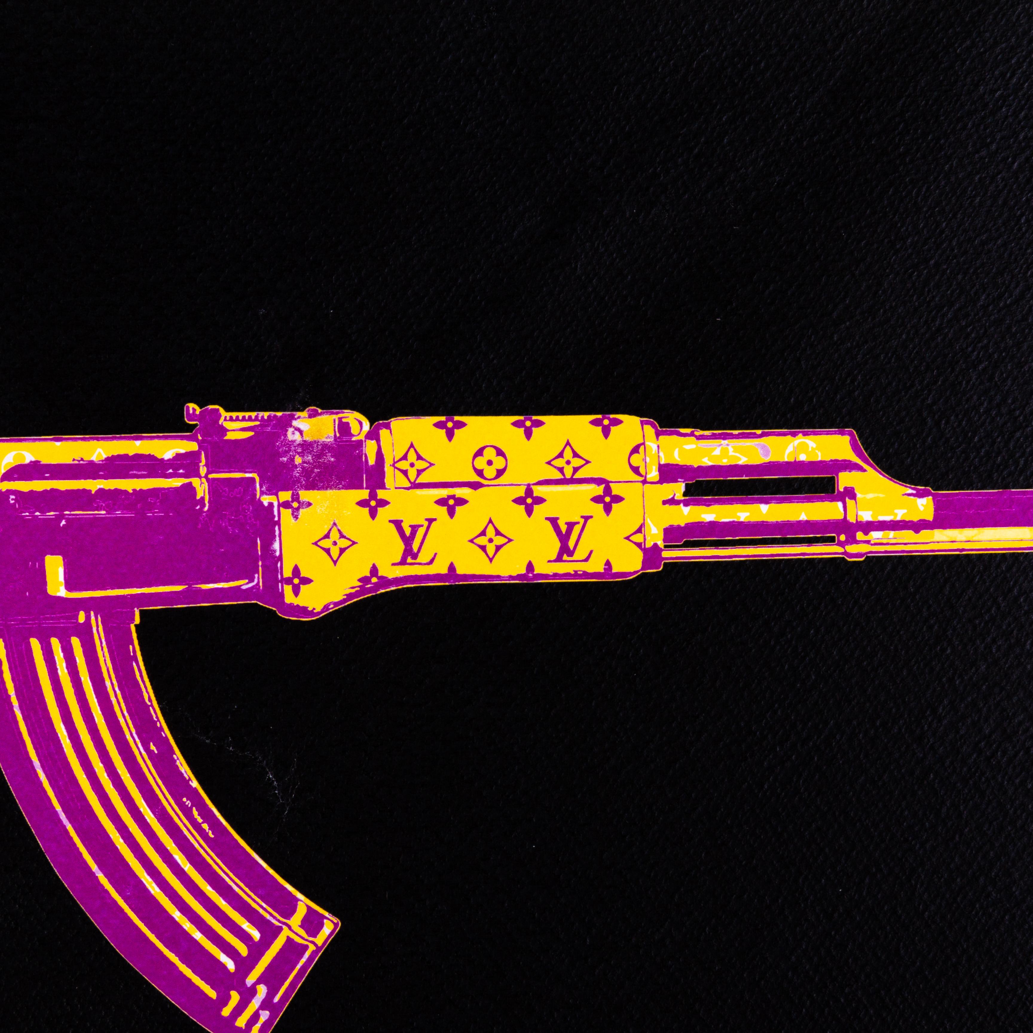 From a private collection.
Death NYC Signed Limited Ed Pop Art Print Louis Vuitton AK47