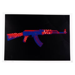 Vintage Death NYC Signed Limited Ed Pop Art Print Louis Vuitton AK47