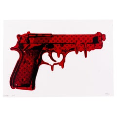 Death NYC, édition limitée, imprimé Pop Art Louis Vuitton Gun