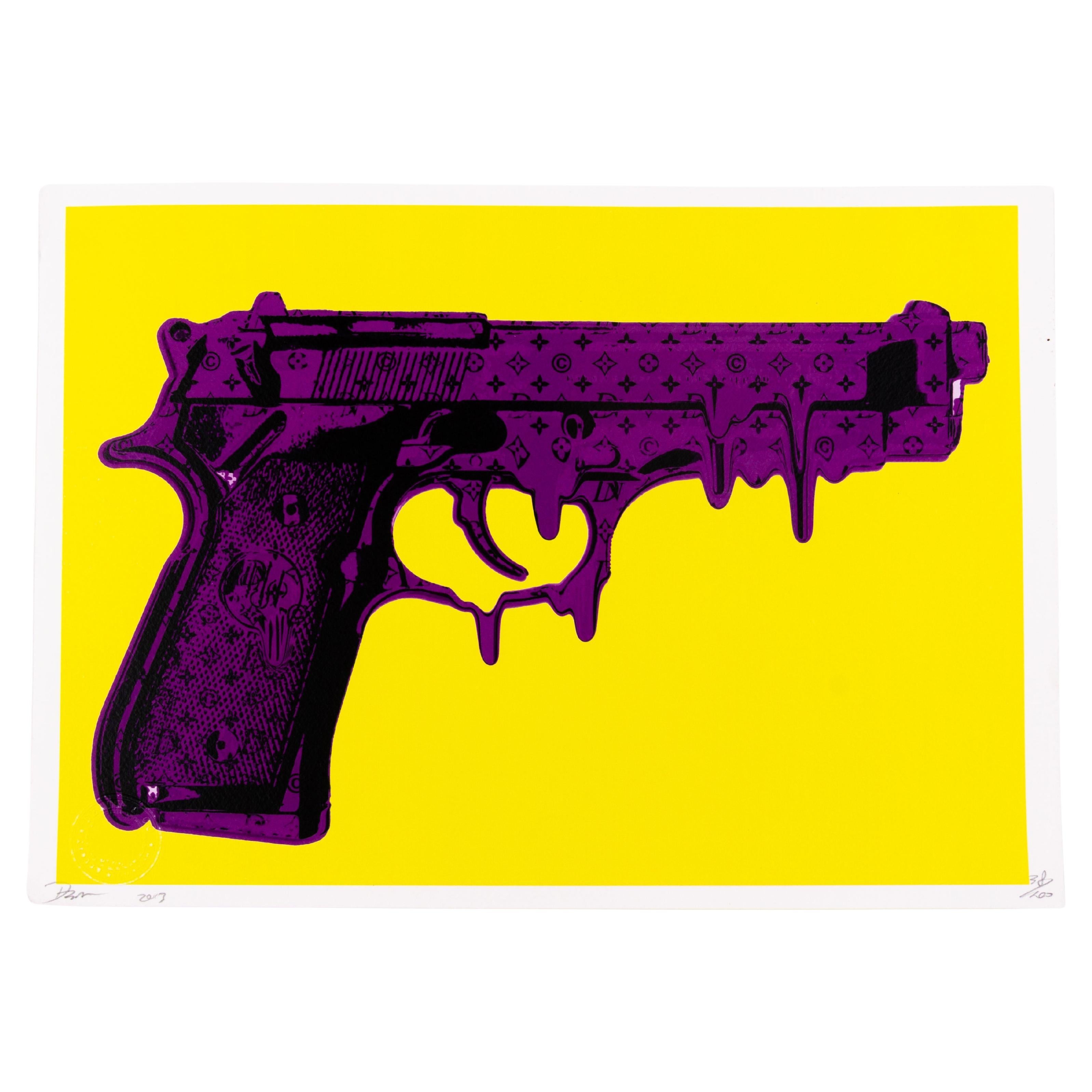 Death NYC Signed Limited Ed Pop Art Print Louis Vuitton Gun For Sale
