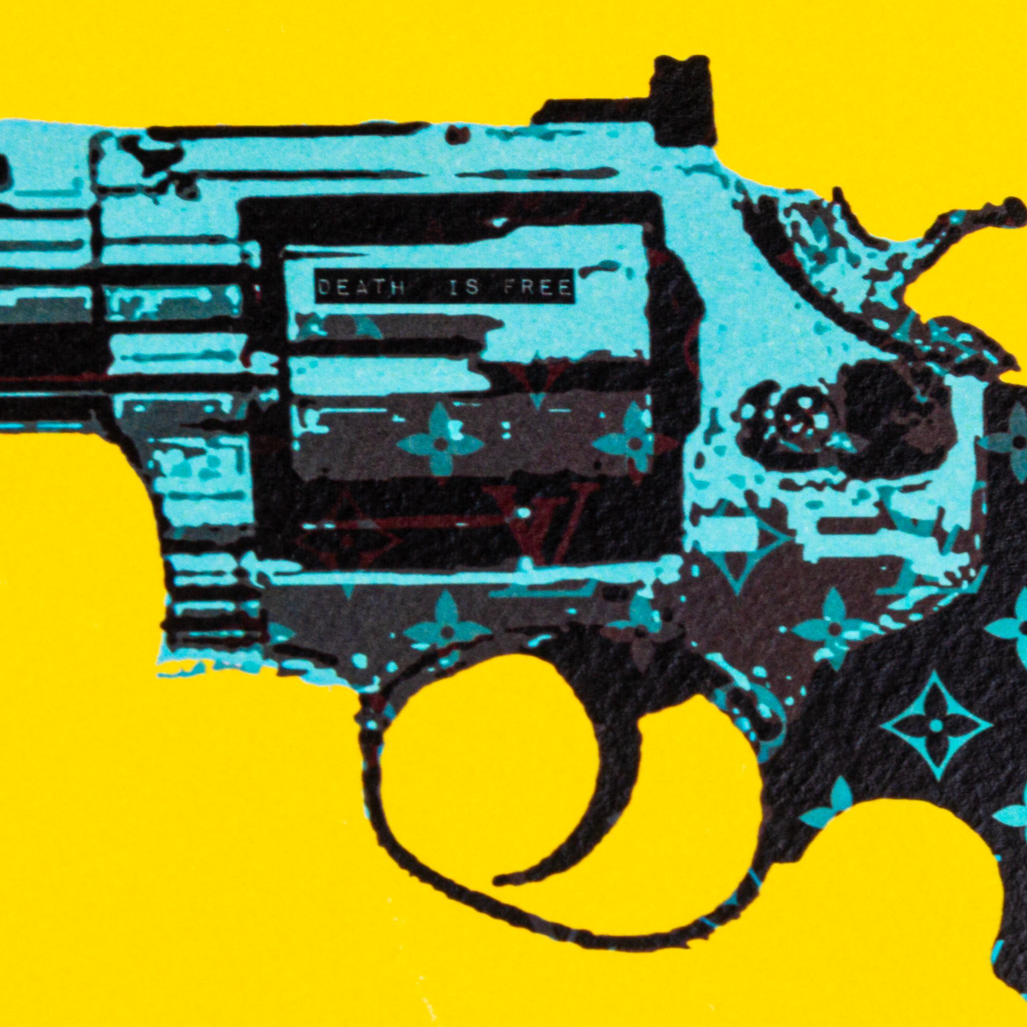 Death NYC Signed Limited Ed Pop Art Print Louis Vuitton Pistols In Good Condition For Sale In Nottingham, GB
