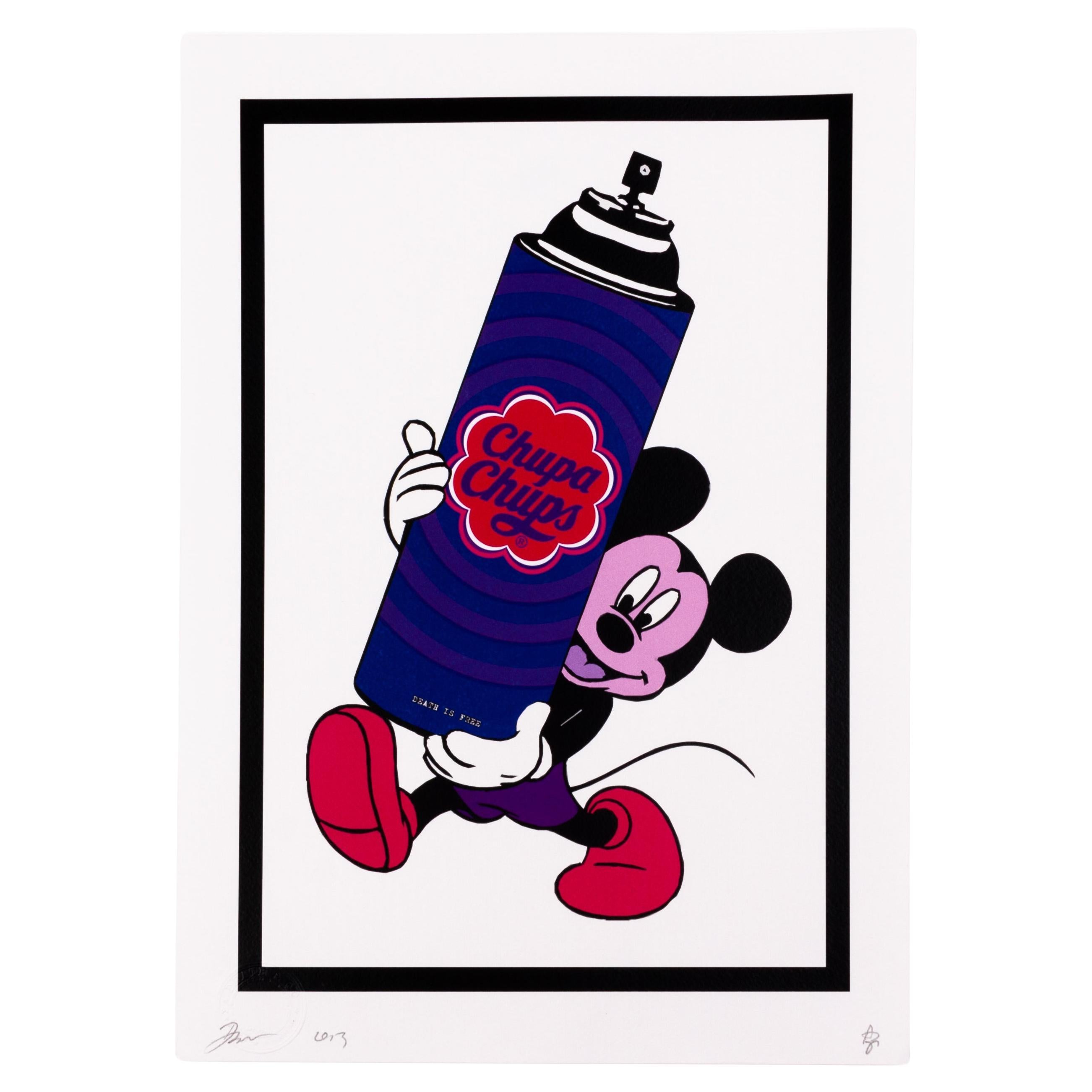 Death NYC Signed Limited Ed Pop Art Print Mickey Chupa Chups For Sale