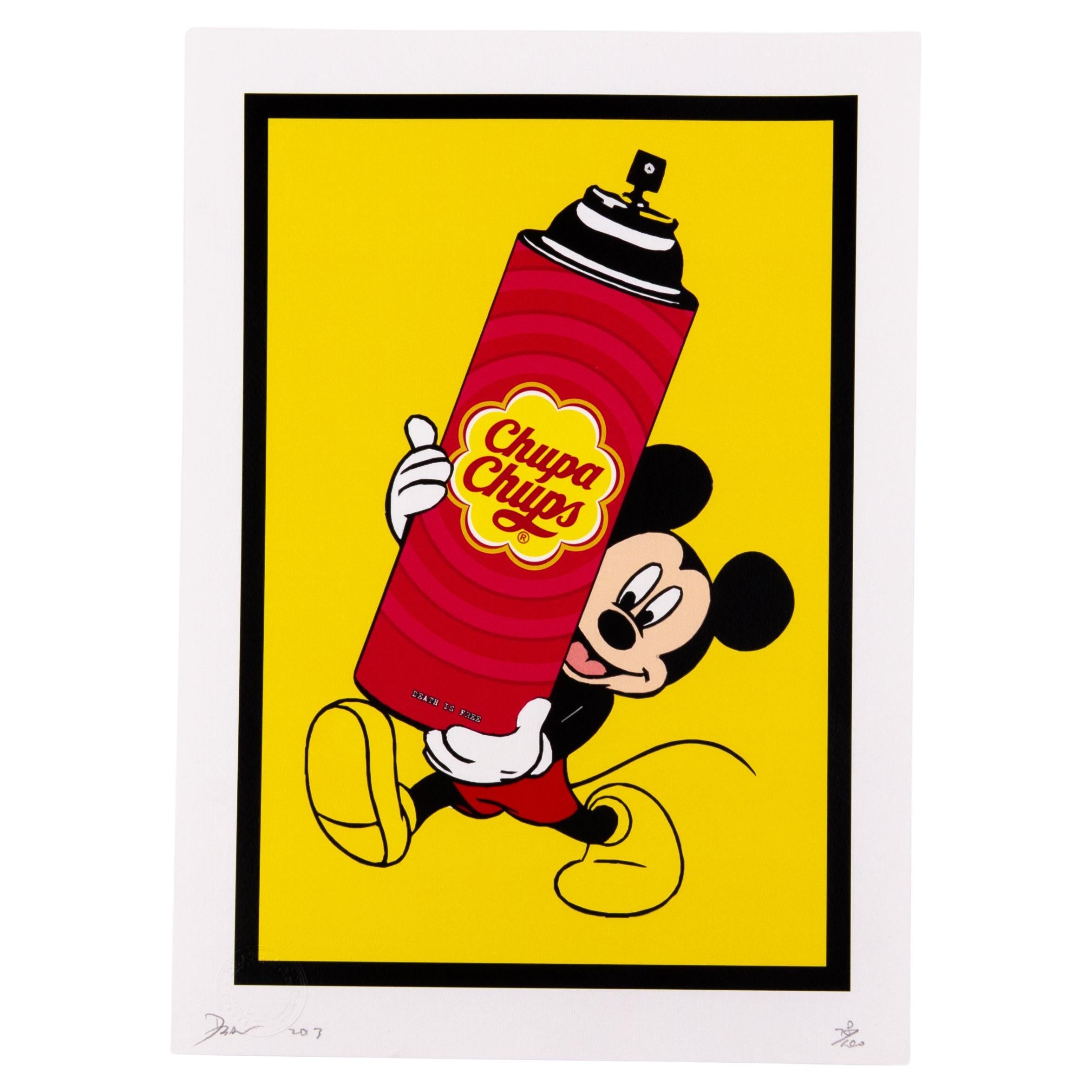 Death NYC Signed Limited Ed Pop Art Print Mickey Chupa Chups