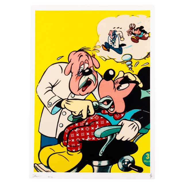 Dizzy Mickey Vintage Mickey Mouse Black Light Print Signed, circa 1970 at 1stDibs ...