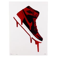 Vintage Death NYC Signed Limited Ed Pop Art Print Nike Sneaker
