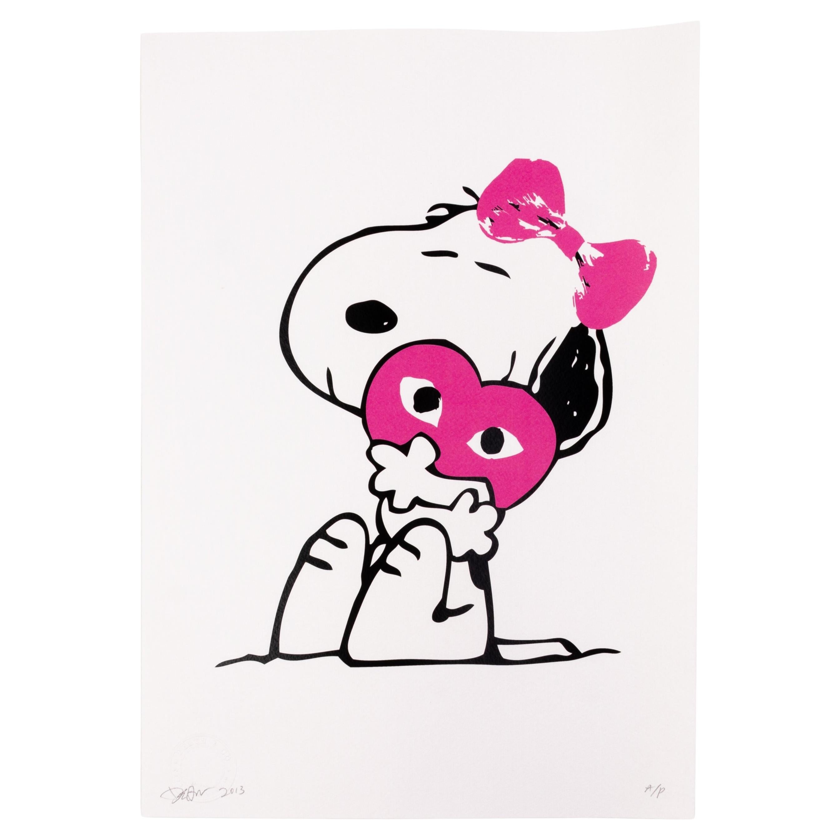 Death NYC Signed Limited Ed Pop Art Print Snoopy  For Sale