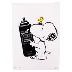 Death NYC Signed Limited Ed Pop Art Print Snoopy Jack Daniel's