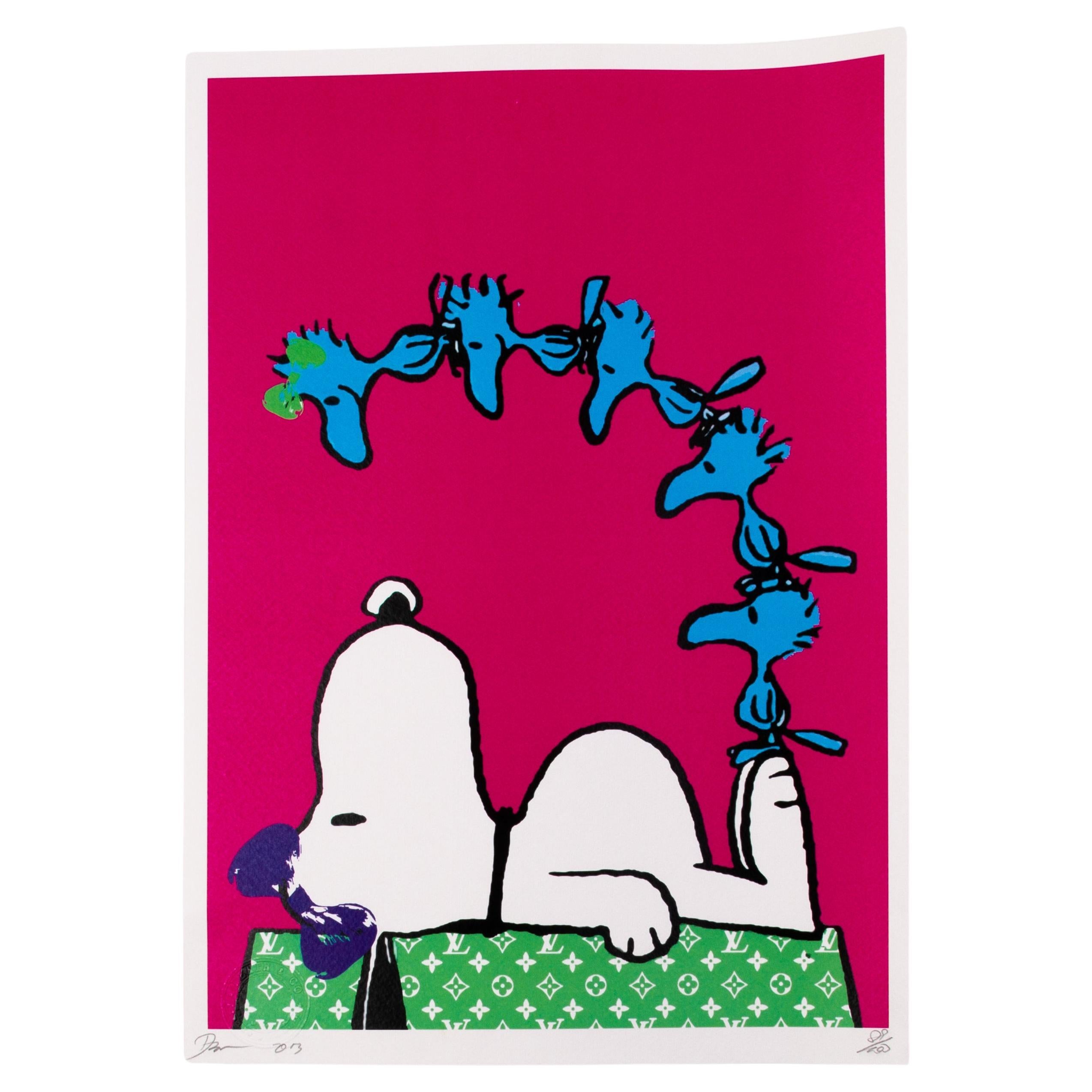 Death NYC Signed Limited Ed Pop Art Print Snoopy Vuitton  For Sale