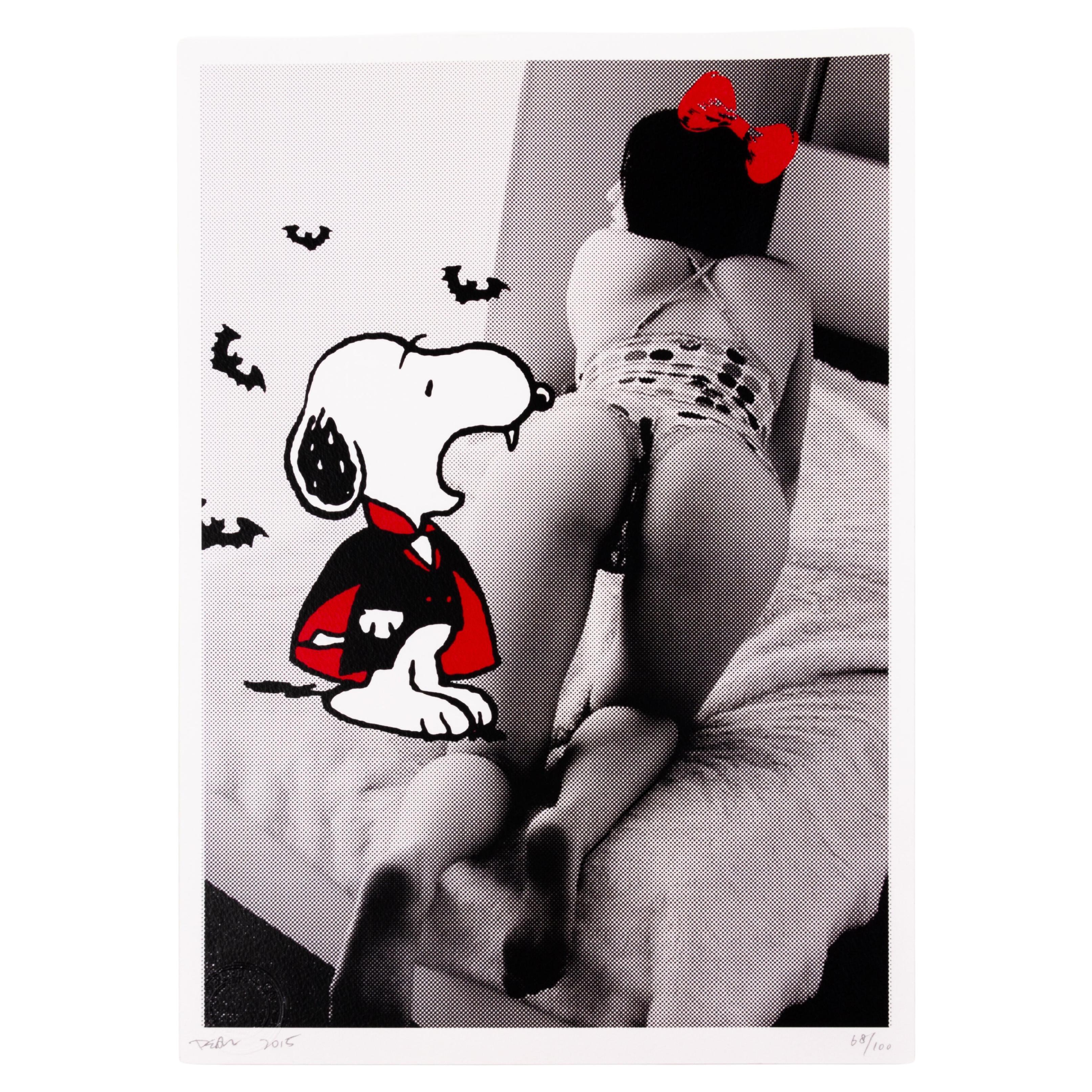 Death NYC Signed Limited Ed Pop Art Print Vampire Snoopy  For Sale