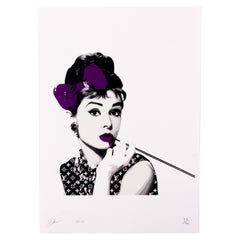 Death NYC signé Pop Art Print Louis Vuitton Audrey Hepburn