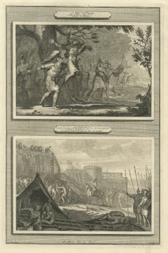 Death of Absalom and the Head of Sheba over the Wall, Pieter Mortier, circa 1700