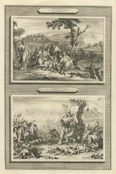 Death of Antiochus and Eleazar Slays the War Elephant, Mortier, circa 1700