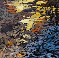 „Wie der Bach das Göttliche widerspiegelt“ – Impressionistische Landschaft, Ölgemälde
