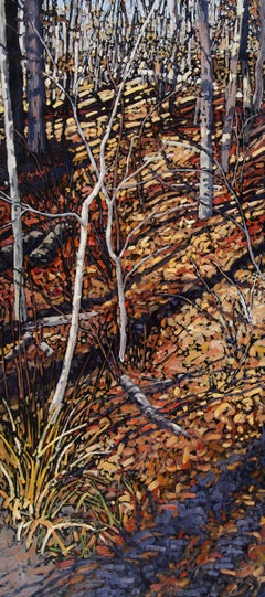 "Autumn Exposure" - Impressionist Forest Landscape, Oil Painting on Board