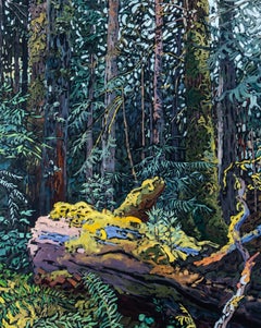 "La vie éternelle dans la forêt" Peinture à l'huile
