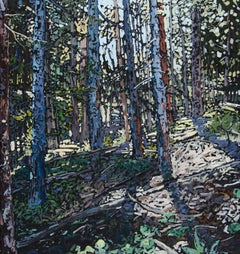 "Retreating to the Forest Floor" Oil Painting