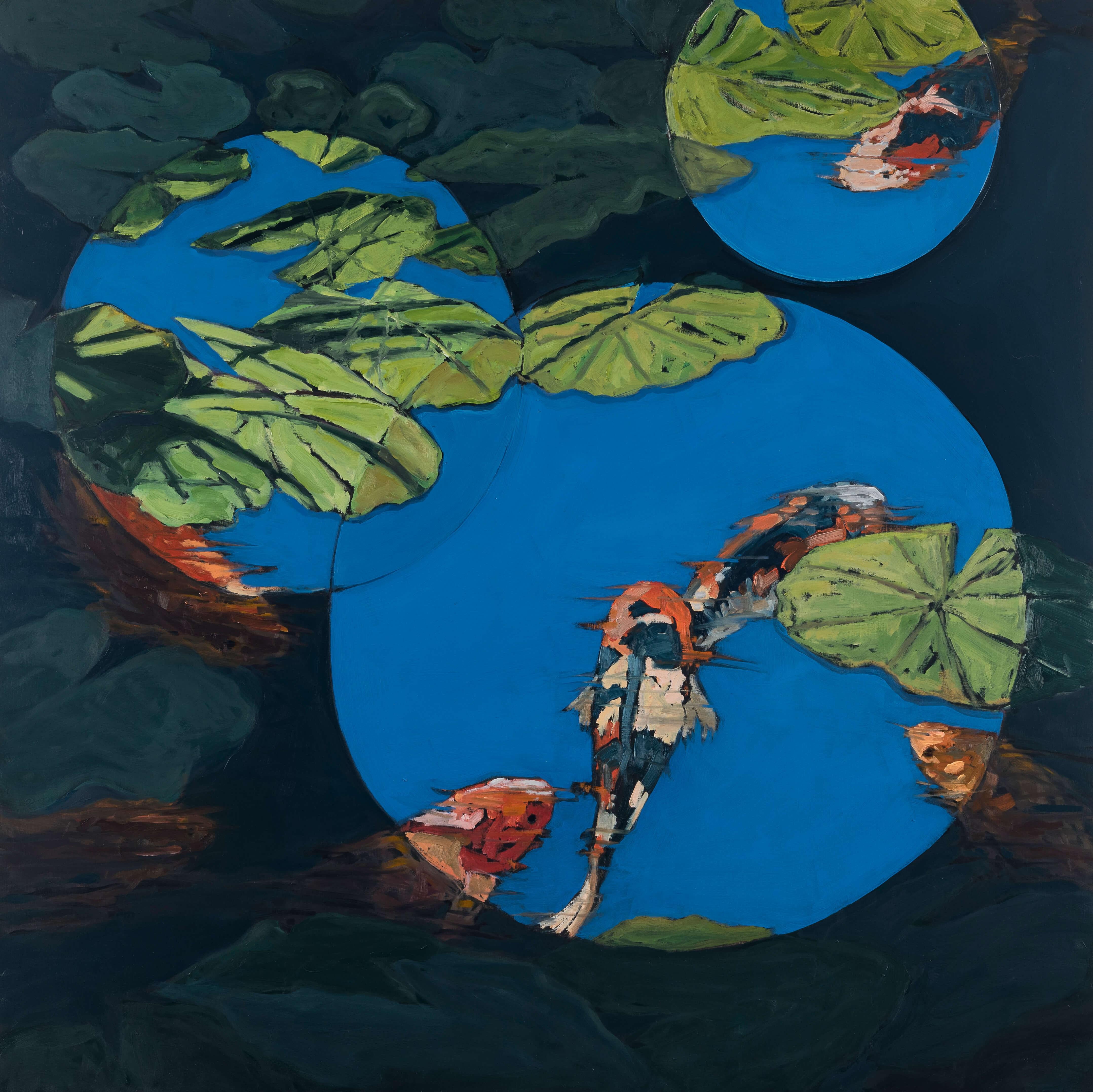 "Spotlight On Summer" (2023) de Deb Komitor, Pintura al óleo original