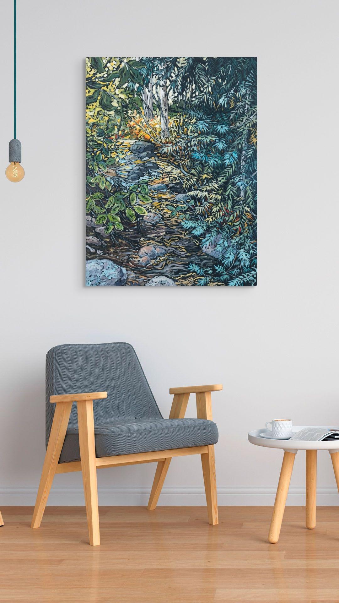 La Exuberancia de la Naturaleza Revelada, Pintura al Óleo Original en venta 1