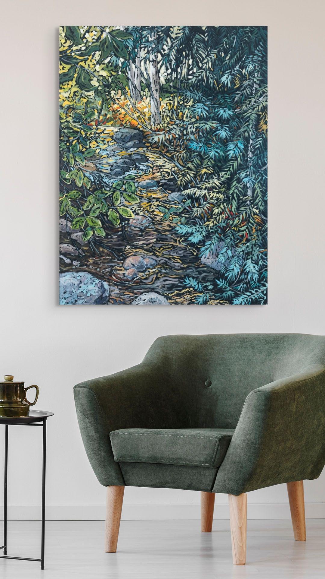 La Exuberancia de la Naturaleza Revelada, Pintura al Óleo Original en venta 3