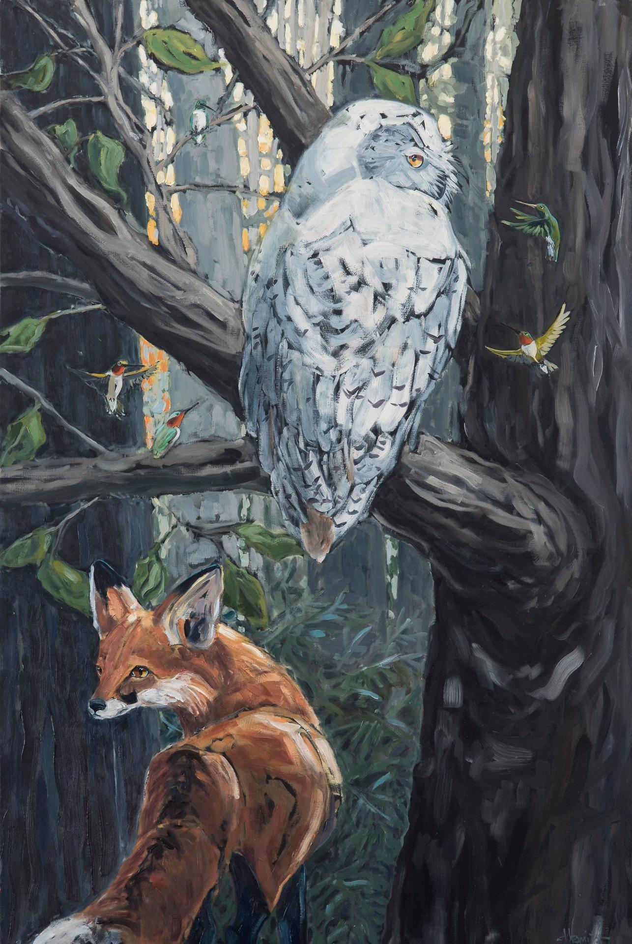 Deb Komitor Animal Painting - The Protector of Wisdom and Joy