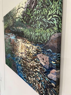 „Der Rhythmus des Lichts“ (2022) von Deb Komitor, Original-Ölgemälde