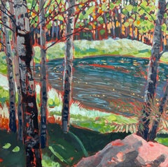 "Lo stagno della salamandra" (2024) di Deb Komitor, Pittura originale
