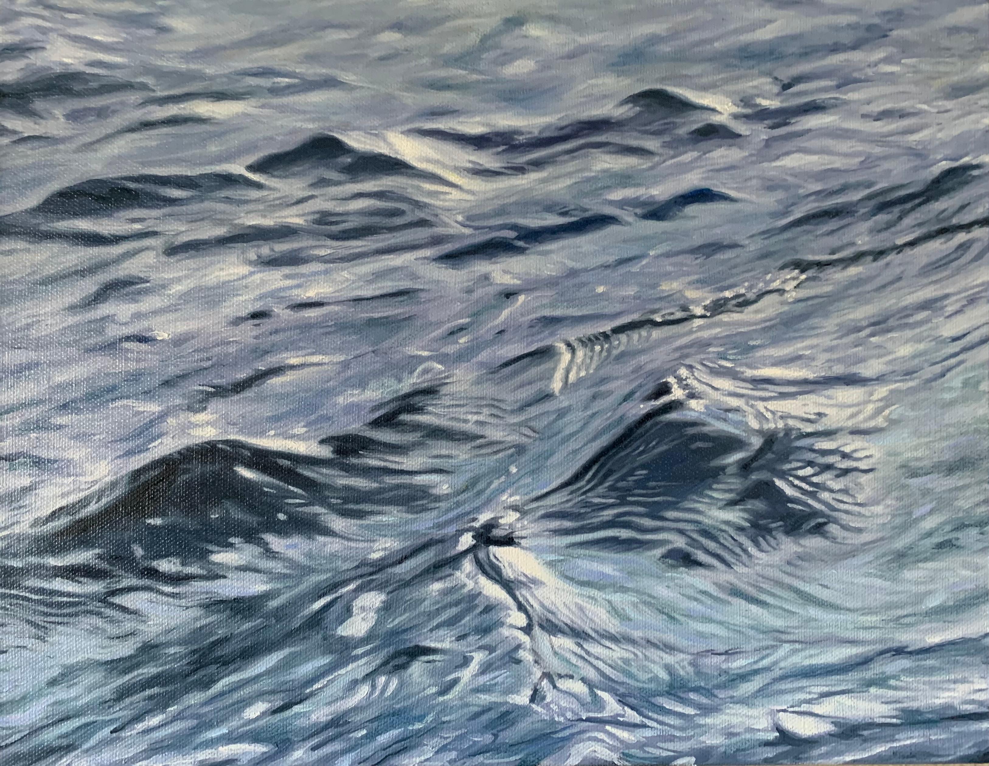 Winter’s Water, Oil Painting - Art by Debbie Daniels