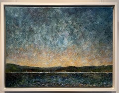 Early Evening Sail, Contemporary Acrylic on Linen, Framed Artwork