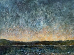 Early Evening Sail, Contemporary Acrylic on Linen, Framed Artwork