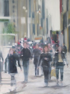 Alone in a Crowd, Painting, Oil on Canvas