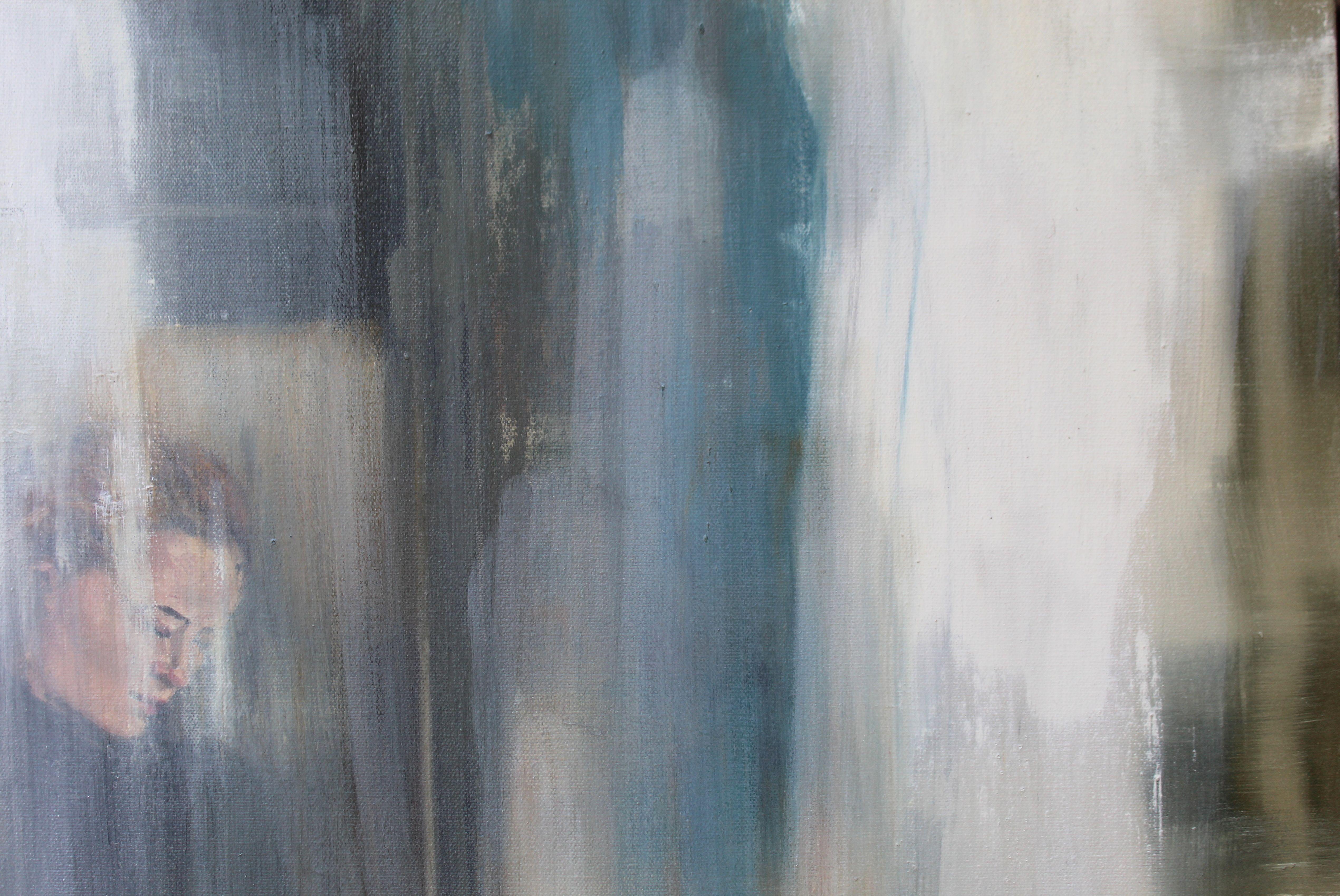 Guardare attraverso gli strati, Pittura, Olio su tela - Painting Espressionismo astratto di Debbie Pacheco
