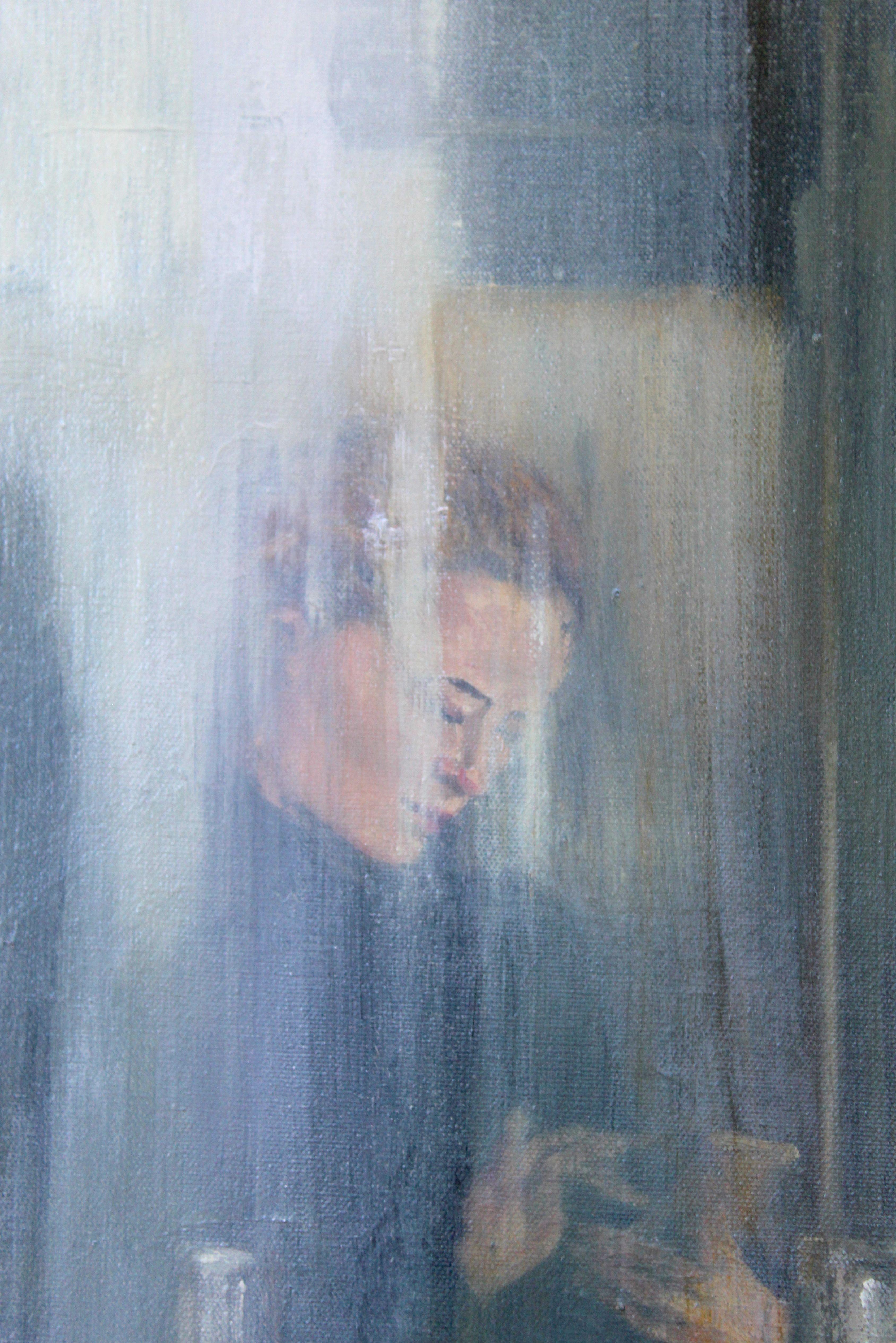Guardare attraverso gli strati, Pittura, Olio su tela in vendita 1