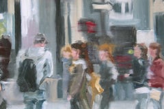 Observando a la gente, Pintura, Óleo sobre papel