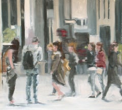 People Watching, Painting, Oil on Paper