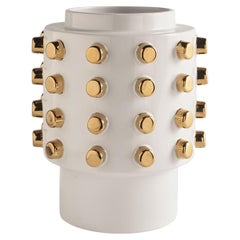 Debbie Vase White & Gold by Greg Natale