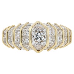 Anillo de compromiso de diamantes talla cuatrillón de 4,50 ctw, ganador del premio DeBeers