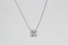 DeBeers Enchanted Lotus 18 Karat White Gold and Diamond Necklace Pendant