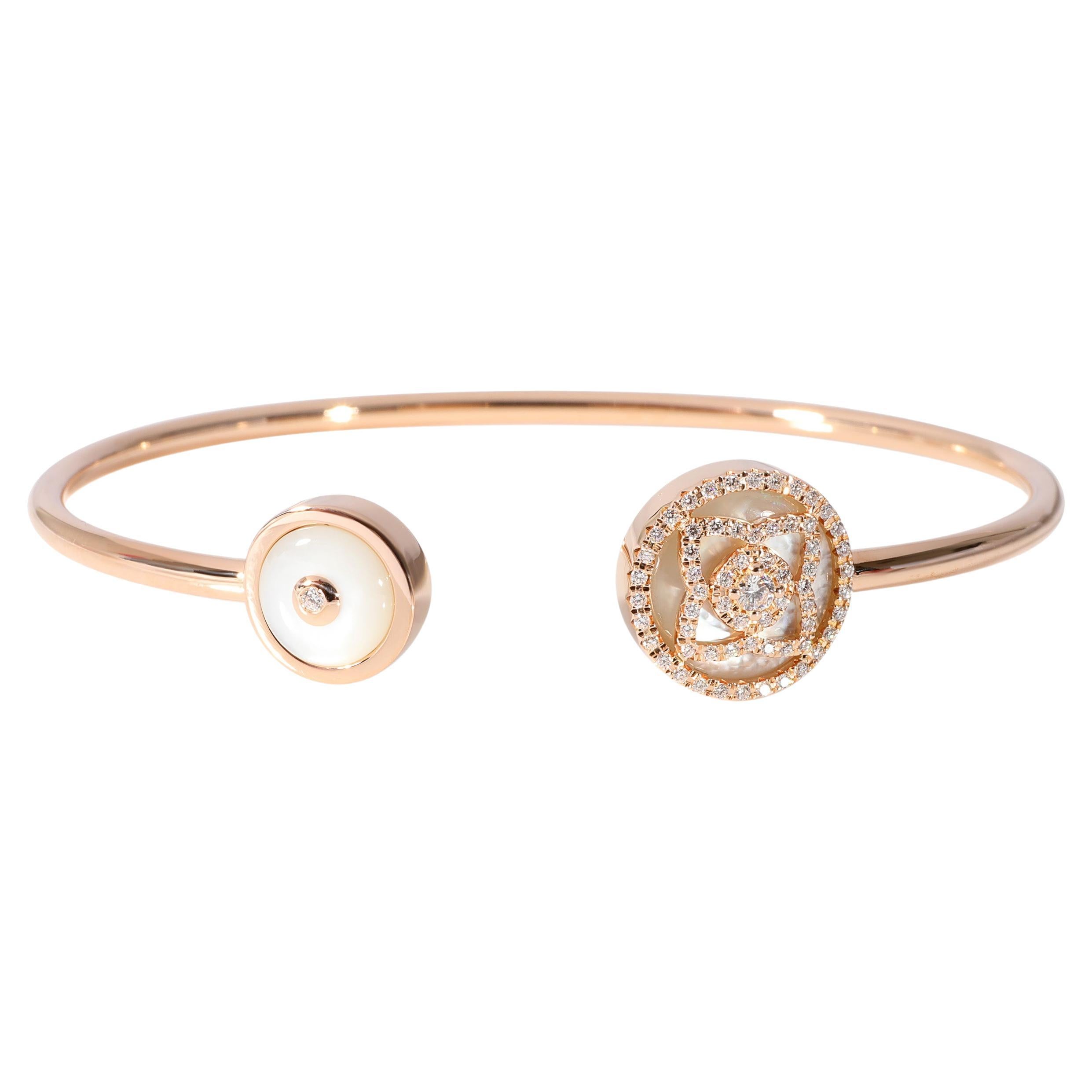 Debeers Enchanted Lotus Diamond Bracelet in 18k Rose Gold 0.2 Ctw