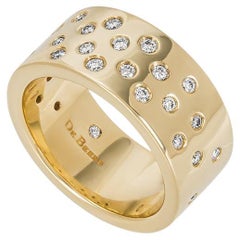 DeBeers Yellow Gold Diamond Dress Ring