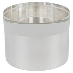 Scatola Debladis Paris in argento placcato e lucite in stile modernista, CIRCA 1960