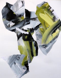 Penobscot 1, Vertical Abstract Collage on Paper