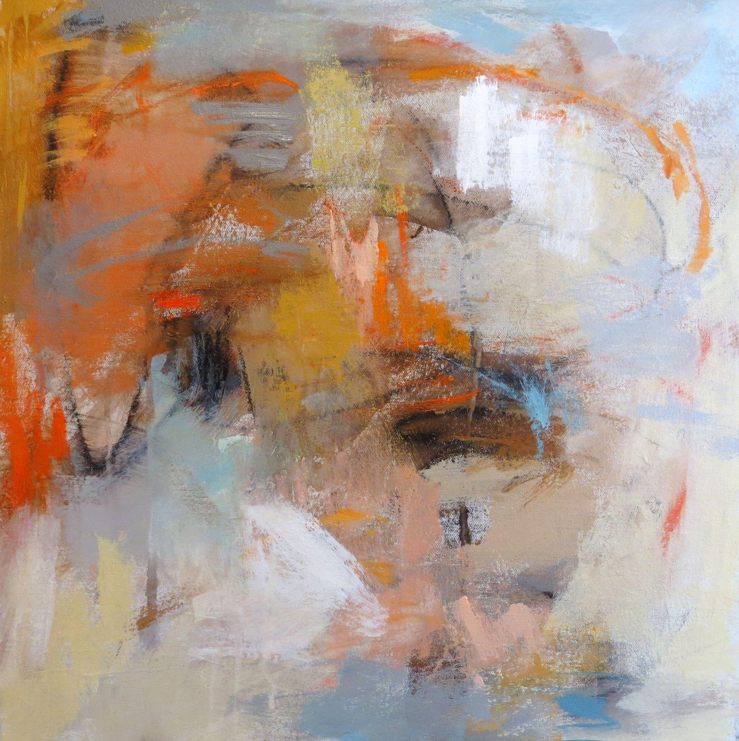 Debora Stewart Abstract Painting - Autumn Rain 1, Painting, Acrylic on Canvas