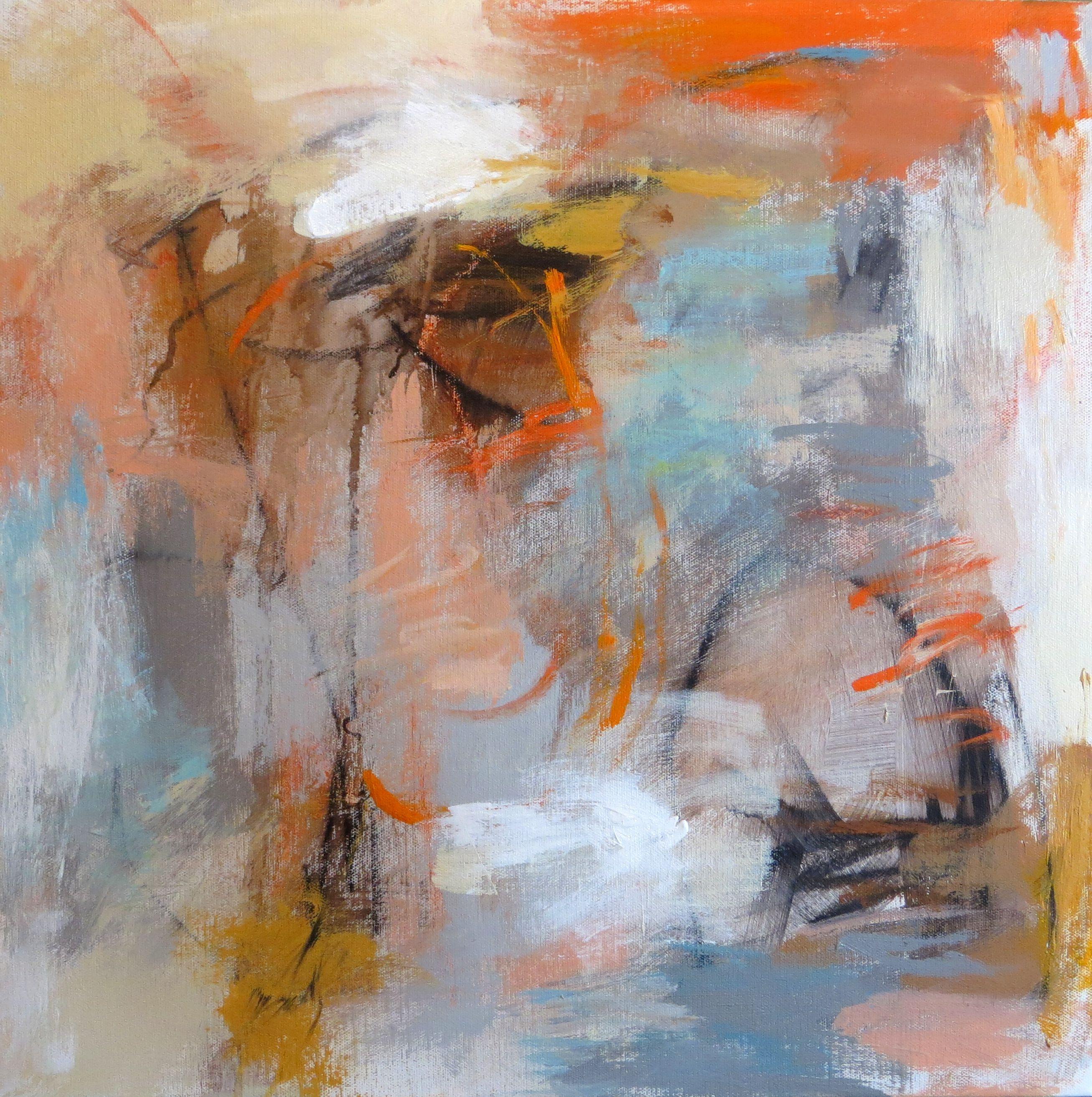Debora Stewart Abstract Painting - Autumn Rain 2, Painting, Acrylic on Canvas