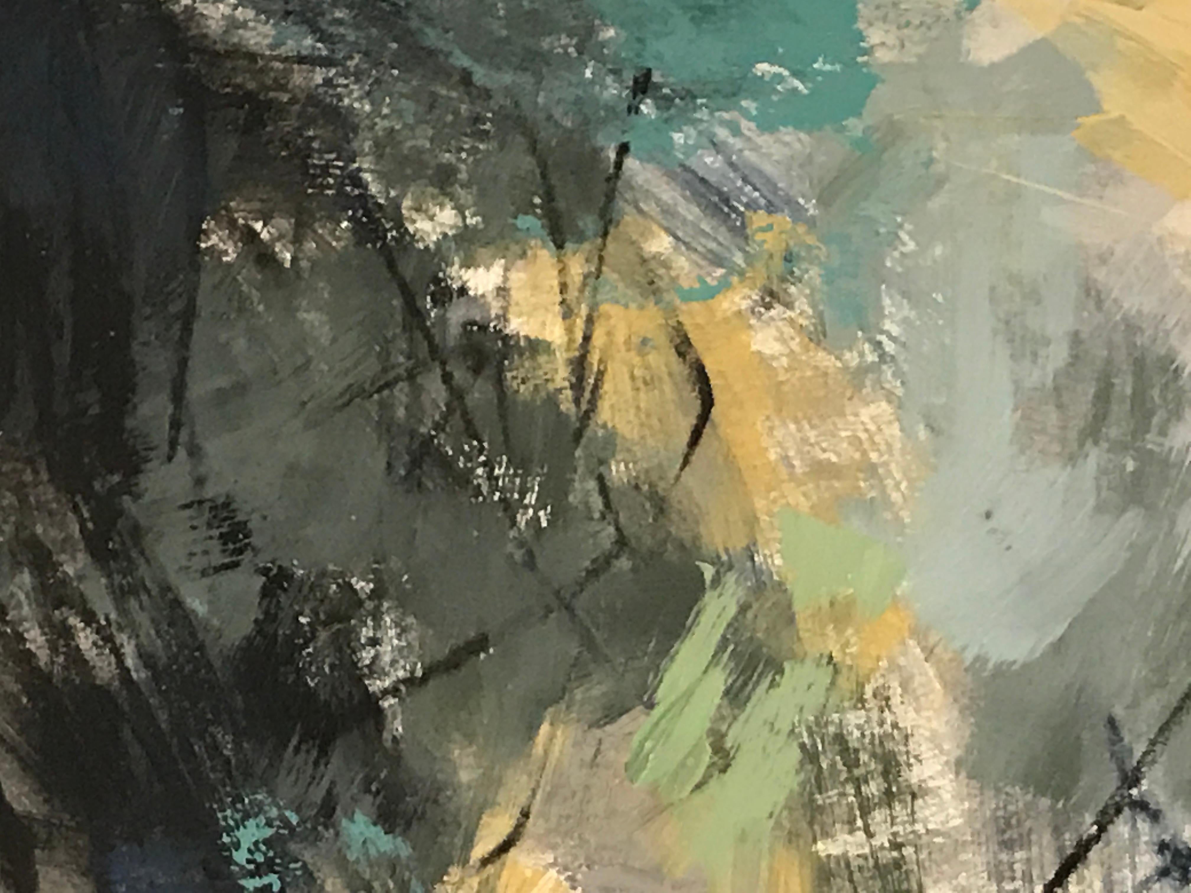 Bayside I, Debora Stewart 2018 Abstract Mixed Media on Paper Painting 2