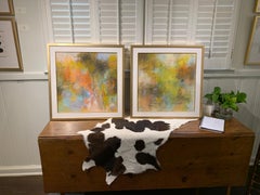 Green River by Debora Stewart, Framed Pastel on Paper Abstract Painting