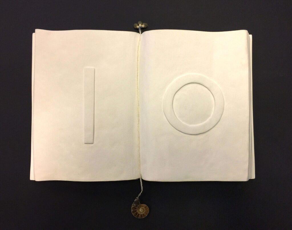 "The Fossil Record is an Open Book 1/0", Unique Handmade Artist Book - Mixed Media Art by Deborah & Glenn Doering