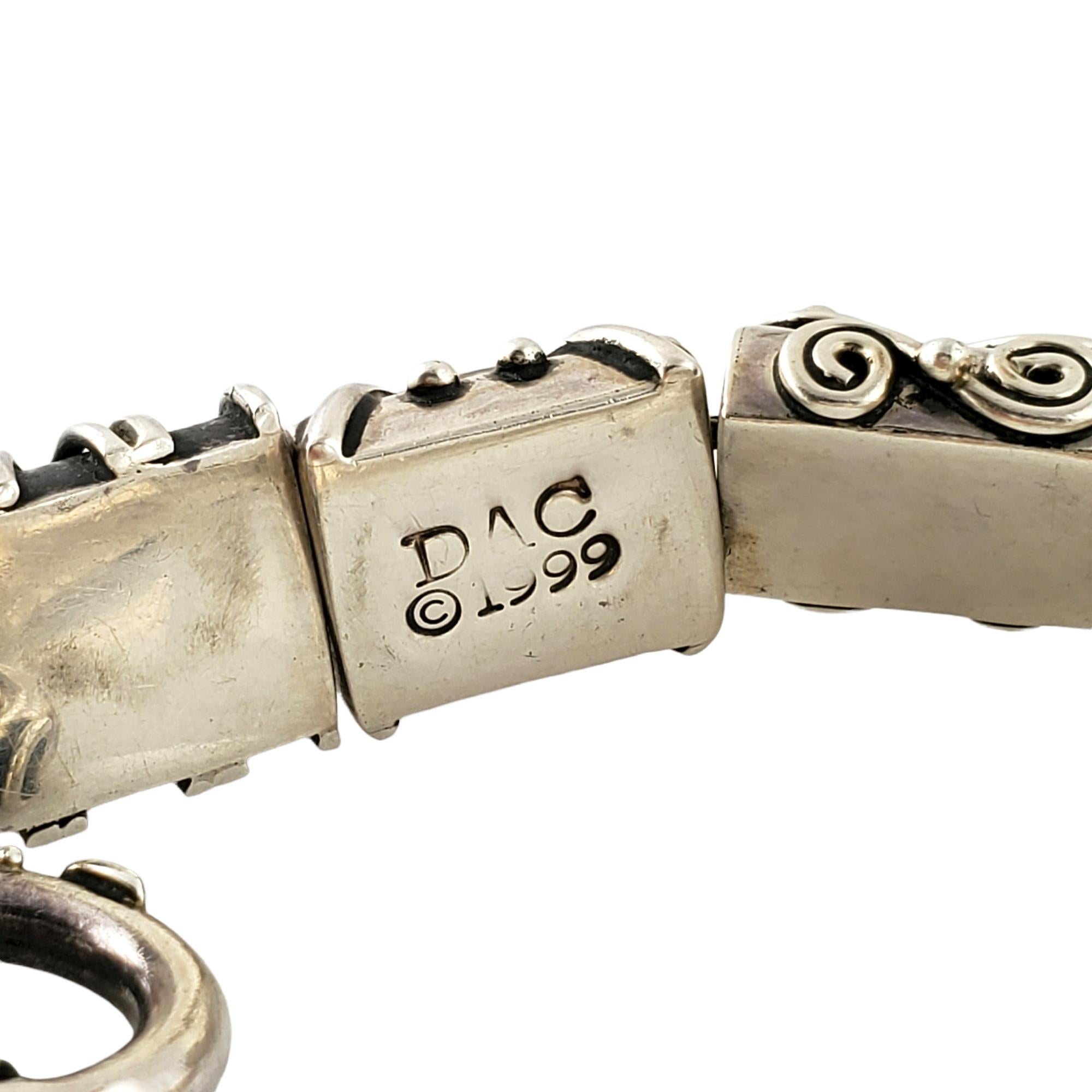 Deborah Armstrong Sterlingsilber schillerndes Cabochon-Stein-Kronleuchter-Armband 2