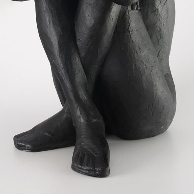 Gossips II - Black Figurative Sculpture by Deborah Ballard