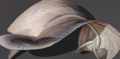 Beige and Grey Lily Petal-Untitled 37  35 X 70