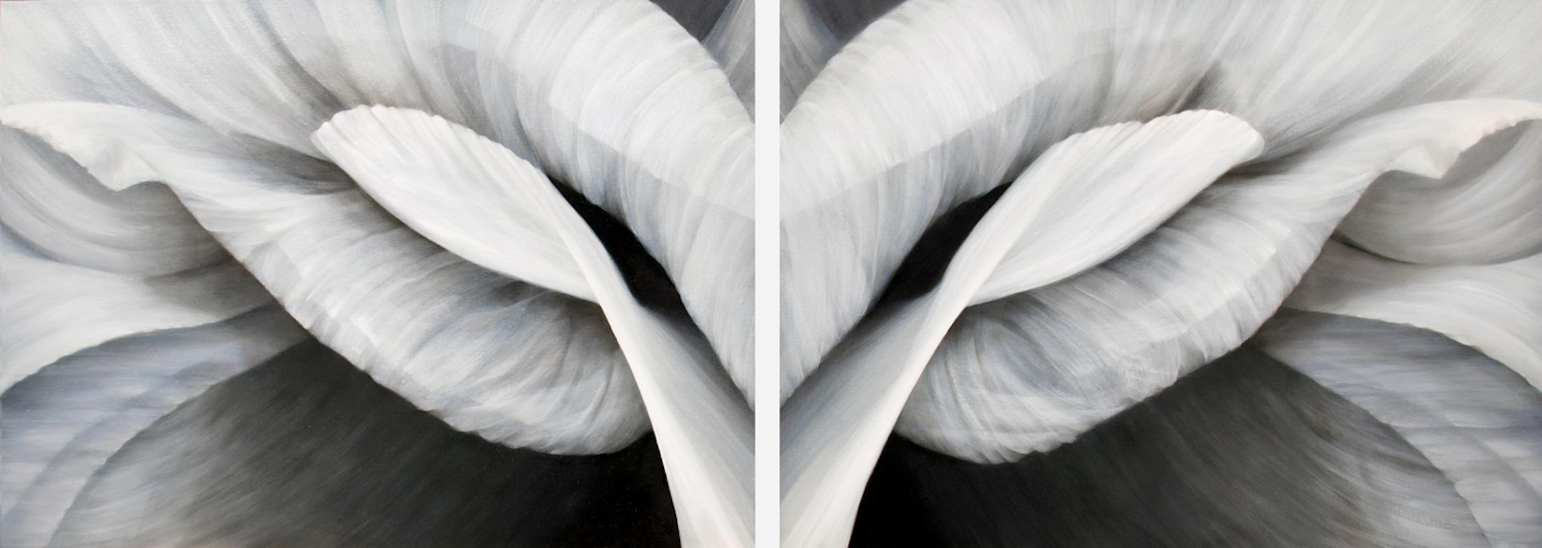 Deborah Bigeleisen - Untitled No. 30, diptych (horizontal view), Painting 2012